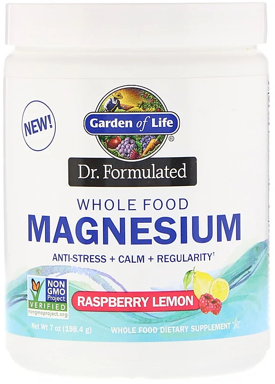 Magnez w proszku o smaku malinowo-cytrynowym - Garden of Life Dr. Formulated — Zdjęcie N1