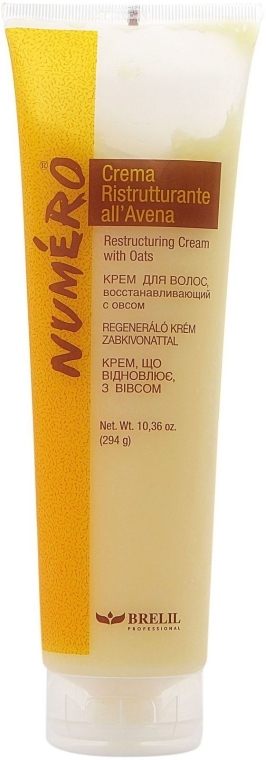 Owsiany krem rewitalizujący do włosów - Brelil Numero Brelil Numero Restructuring Cream with Oats