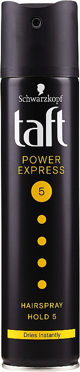 Megamocny lakier do włosów Suche utrwalenie i satynowe wykończenie - Taft Power Express Mega Strong 5