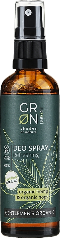 Dezodorant w spary'u - GRN Gentlemen's Organic Hemp & Hop Deo Spray — Zdjęcie N1