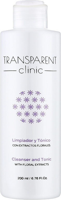 Oczyszczający tonik do twarzy - Transparent Clinic Cleanser and Tonic — Zdjęcie N1