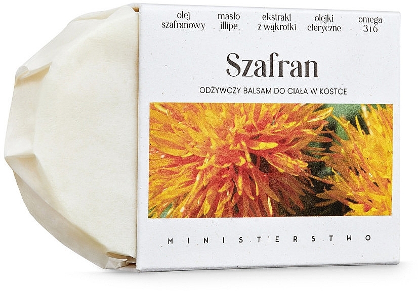 Odżywczy balsam do ciała w kostce Szafran - Ministerstwo Dobrego Mydła — Zdjęcie N1