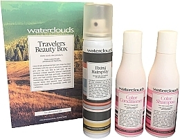 PRZECENA! Zestaw - Waterclouds Travelers Beauty Box Color (h/spray/75 ml + h/cond/70 ml + h/sh/70 ml) * — Zdjęcie N1