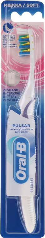 Akumulatorowa szczoteczka do zębów, miękka, biało-fioletowa - Oral-B Pulsar Sensitive&Gum Care — фото N1