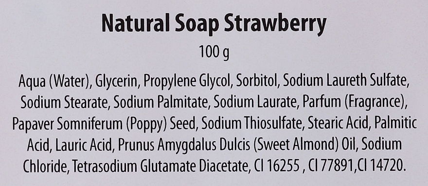 Mydło naturalne Truskawka - Bio2You Natural Soap Strawberry — Zdjęcie N2