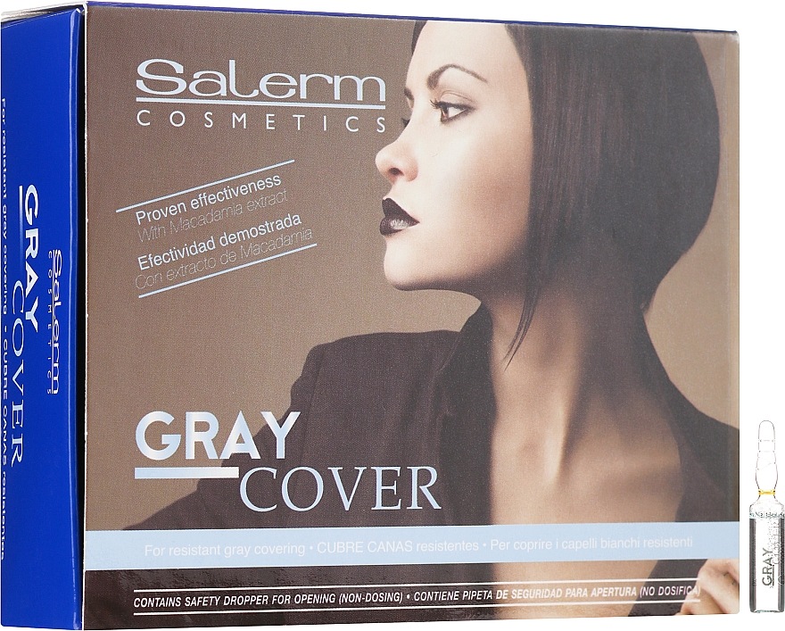 Preparat do lepszego farbowania siwych włosów - Salerm Gray Cover — Zdjęcie N1