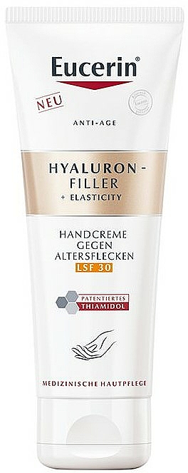 Krem do rąk przeciwko plamom pigmentowym - Eucerin Hyaluron-Filler + Elasticity Anti-Dark Spot Hand Cream — Zdjęcie N1