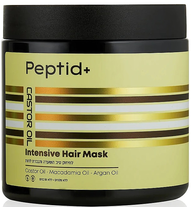 Intensywna maska ​​do włosów - Peptid+ Castor Oil & Macadamia Intensive Hair Mask — Zdjęcie N1