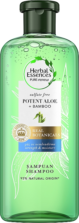 Nawilżająco-wzmacniający szampon do włosów Aloes i bambus - Herbal Essences Potent Aloe + Bamboo Shampoo