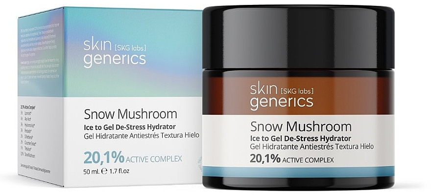 Żel do twarzy - Skin Generics Snow Mushroom Ice to Gel De-Stress Hydrator 20,1% Active Complex — Zdjęcie N2