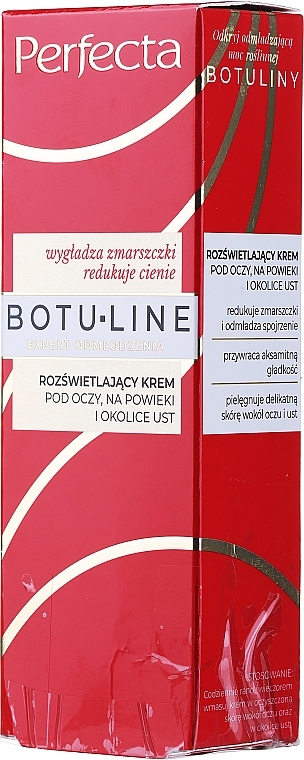 PRZECENA! Rozświetlający krem pod oczy, na powieki i wokół ust - Perfecta Botu-Line 60+ * — Zdjęcie N3