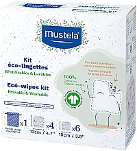 Kup Chusteczki ekologiczne wykonane w 100% z bawełny organicznej - Mustela Eco-Wipers Kit