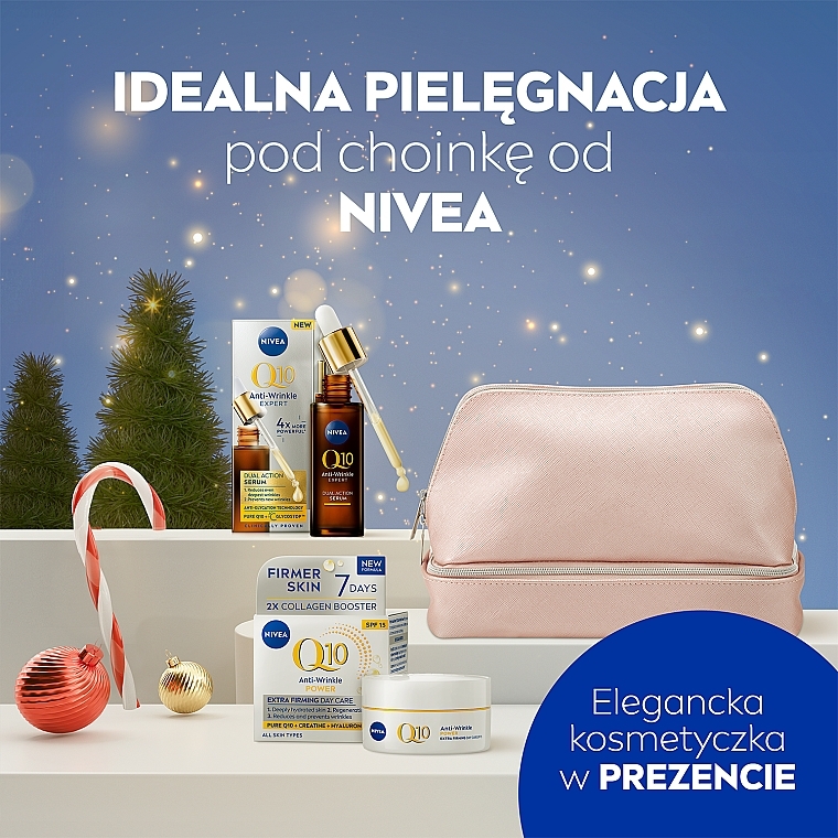 Zestaw - NIVEA Q10 Elegance (day/cr/50ml + f/ser/30ml + bag) — Zdjęcie N2