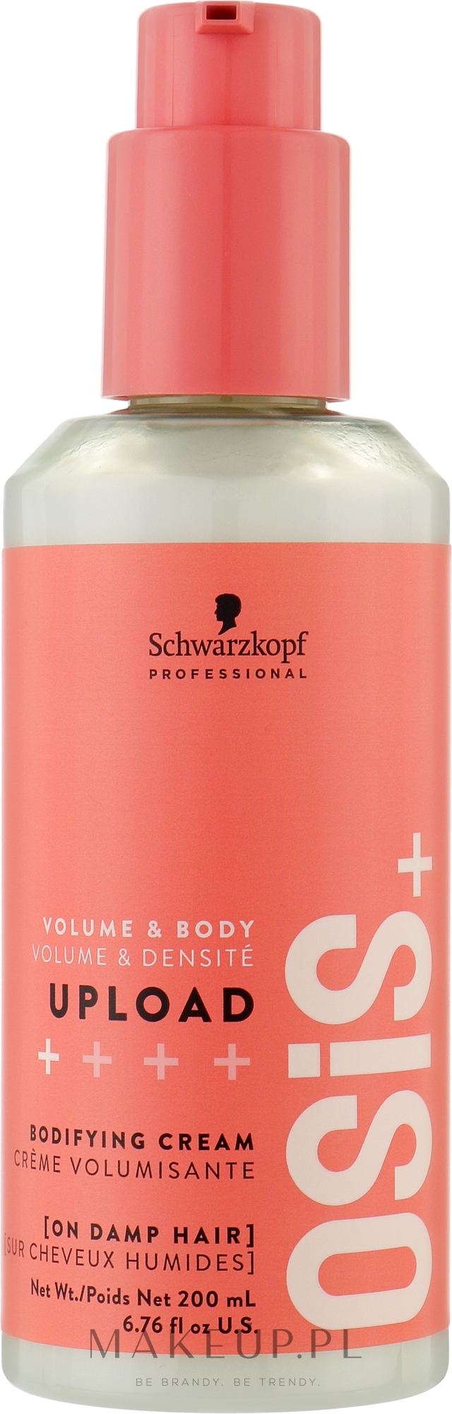 Ujędrniający krem do włosów - Schwarzkopf Professional Osis+ Upload Bodifying Hair Cream — Zdjęcie 200 ml