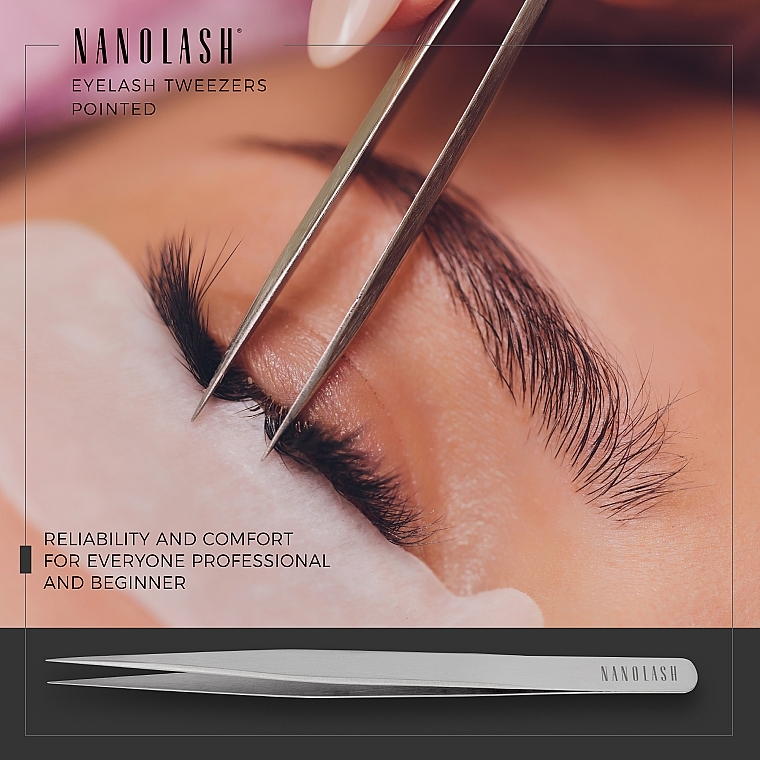 Pęseta do sztucznych rzęs - Nanolash Eyelash Tweezers Pointed — Zdjęcie N2