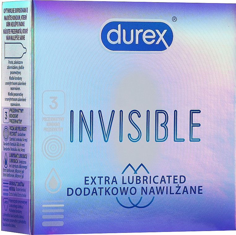 Prezerwatywy supercienkie, 3szt. - Durex Invisible — Zdjęcie N4