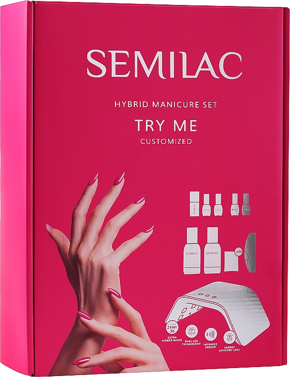 Zestaw, 9 produktów - Semilac Try Me Customized Manicure Kit — Zdjęcie N1