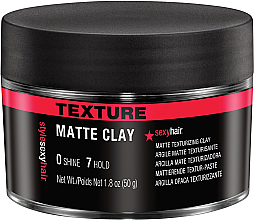 Kup Matowa teksturyzująca glinka do włosów - SexyHair Style SexyHair Matte Texturizing Clay