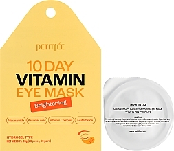 Kup Rozjaśniające hydrożelowe płatki pod oczy - Petitfee 10 Days Vitamin Eye Mask 