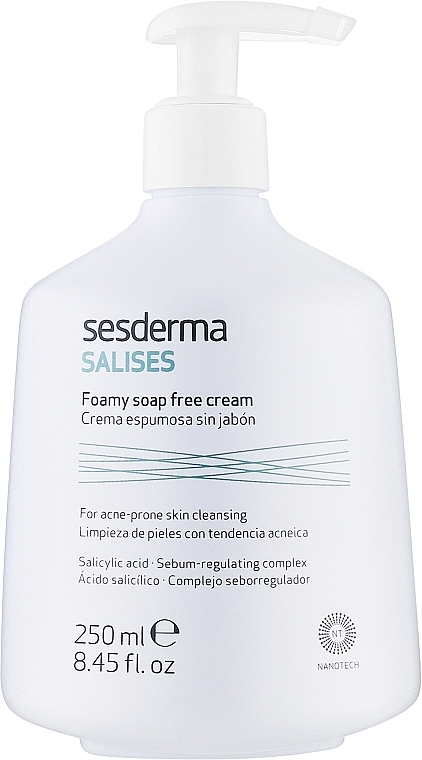 Oczyszczająca pianka do twarzy i ciała - SesDerma Laboratories Salises Foamy Soap-Free Cream