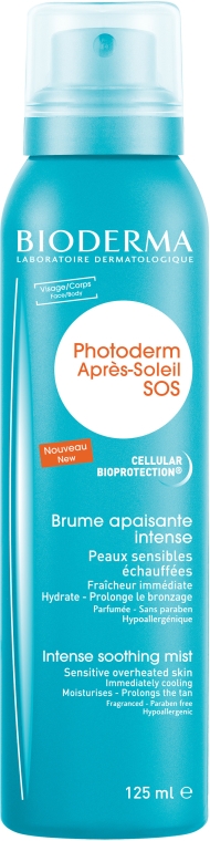 Kojąca mgiełka intensywnie łagodząca skórę po oparzeniach słonecznych - Bioderma Photoderm SOS Intense Soothing Mist — Zdjęcie N1