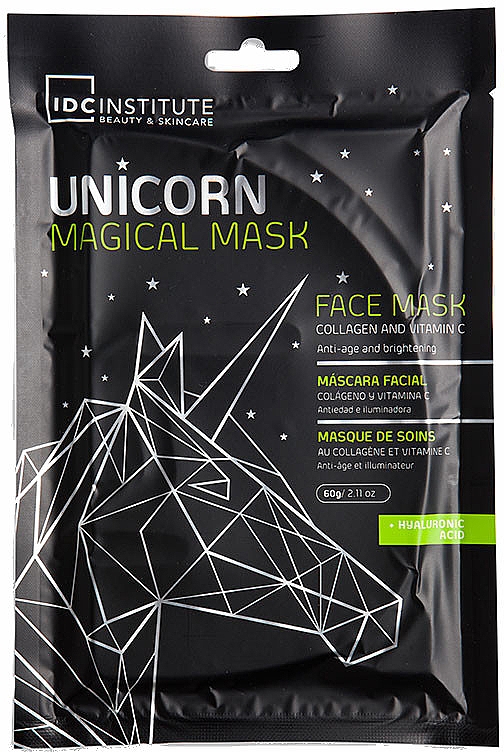 Maseczka do twarzy z kolagenem i witaminą C - IDC Institute Unicorn Magical Mask Collagen And Vitamin C Face Mask — Zdjęcie N1