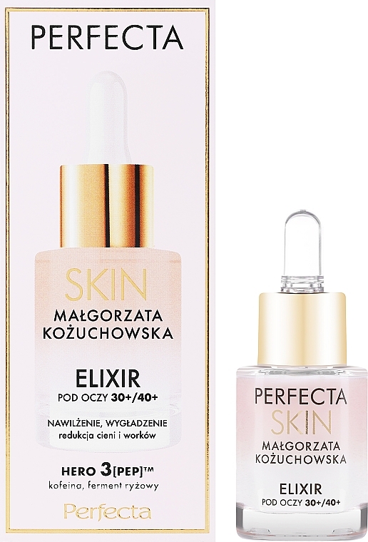 Nawilżający i wygładzający krem-eliksir pod oczy i na powieki 30+ - Perfecta Skin — Zdjęcie N2