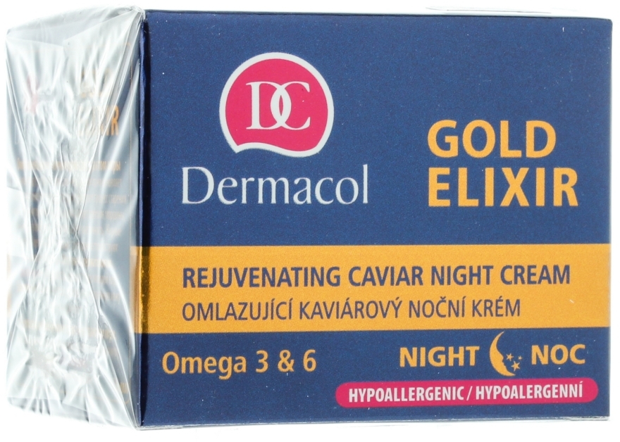 Krem odmładzający na noc - Dermacol Gold Elixir Rejuvenating Caviar Night Cream
