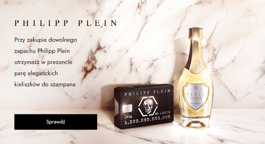 Przy zakupie dowolnego zapachu Philipp Plein otrzymasz w prezencie parę eleganckich kieliszków do szampana.