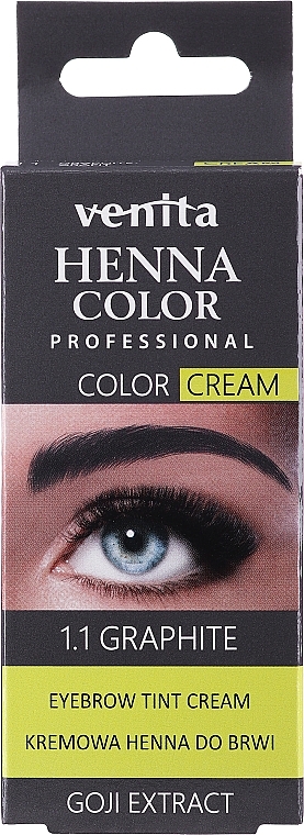 Kremowa henna do brwi - Venita Professional Henna Color Cream Eyebrow Tint Cream Goji Extract — Zdjęcie N5