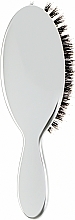 Szczotka do włosów z naturalnego włosia, mała, 21 m, srebrna - Janeke Silver Hairbrush  — Zdjęcie N2