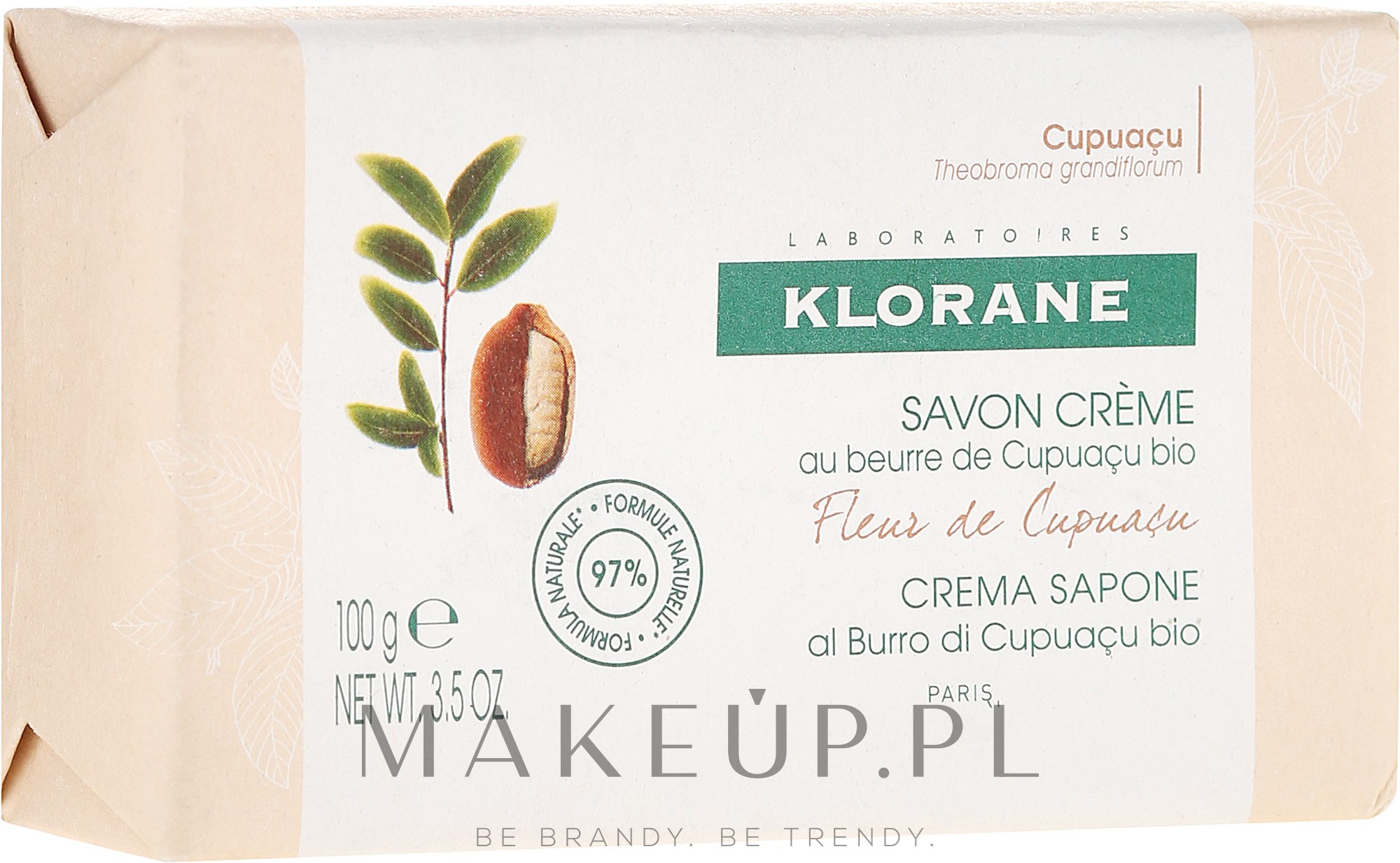 Mydło w kostce - Klorane Cupuacu Flower Cream Soap — Zdjęcie 100 g