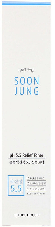 Kojący tonik do twarzy - Etude Soon Jung PH 5.5 Relief Toner — Zdjęcie N2