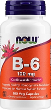 Kup Witamina B6, 100 mg, w kapsułkach - Now Foods Vitamin B6
