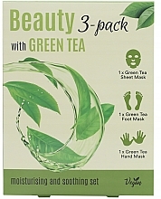 Zestaw - Echolux Beauty 3-Pack With Green Tea (mask/3pcs) — Zdjęcie N1