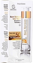 PRZECENA! Przeciwsłoneczny krem do twarzy - Frezyderm Sun Screen Color Velvet Face Cream SPF 50+ * — Zdjęcie N1