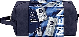 Zestaw - NIVEA MEN Silver Control 2024 (ash/balm/100ml + deo/50ml + sh/gel/250ml + bag) — Zdjęcie N1