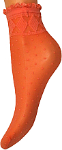 Skarpetki damskie z fantazyjnym wzorem "Monica", coral - Veneziana — Zdjęcie N1