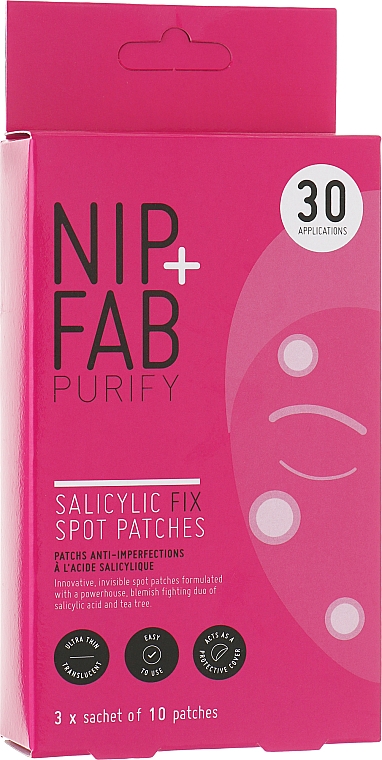 Plastry punktowe na niedoskonałości z kwasem salicylowym - NIP+FAB Salicylic Fix Spot Patches — Zdjęcie N1