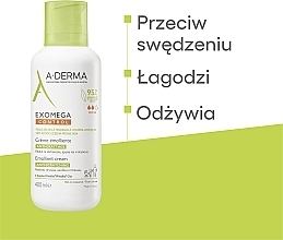 Łagodzący krem-emolient do ciała do skóry ze skłonnością do świądu z dozownikiem - A-Derma Exomega Control Emollient Anti-Scratching Cream — Zdjęcie N5