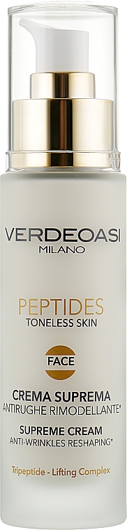 Przeciwzmarszczkowy krem nawilżający - Verdeoasi Peptides Supreme Cream Anti-Wrinkles Reshaping — Zdjęcie N1