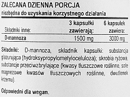 Naturalny suplement, 120 kapsułek - Now Foods D-Mannose — Zdjęcie N3