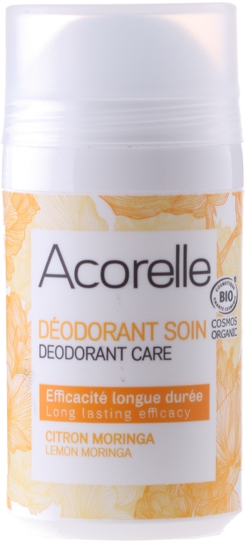 Organiczny dezodorant w kulce Cytryna i moringa - Acorelle Lemon Moringa Deodorant Care — Zdjęcie N1