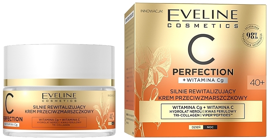 Rewitalizujący krem przeciwzmarszczkowy 40+ - Eveline Cosmetics C Perfection Revitalizing Anti-Wrinkle Cream — Zdjęcie N1