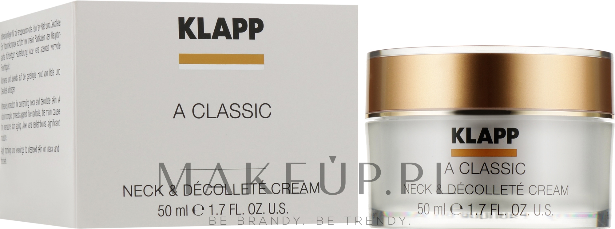 Krem na szyję i dekolt - Klapp A Classic Neck & Decollete Cream — Zdjęcie 50 ml