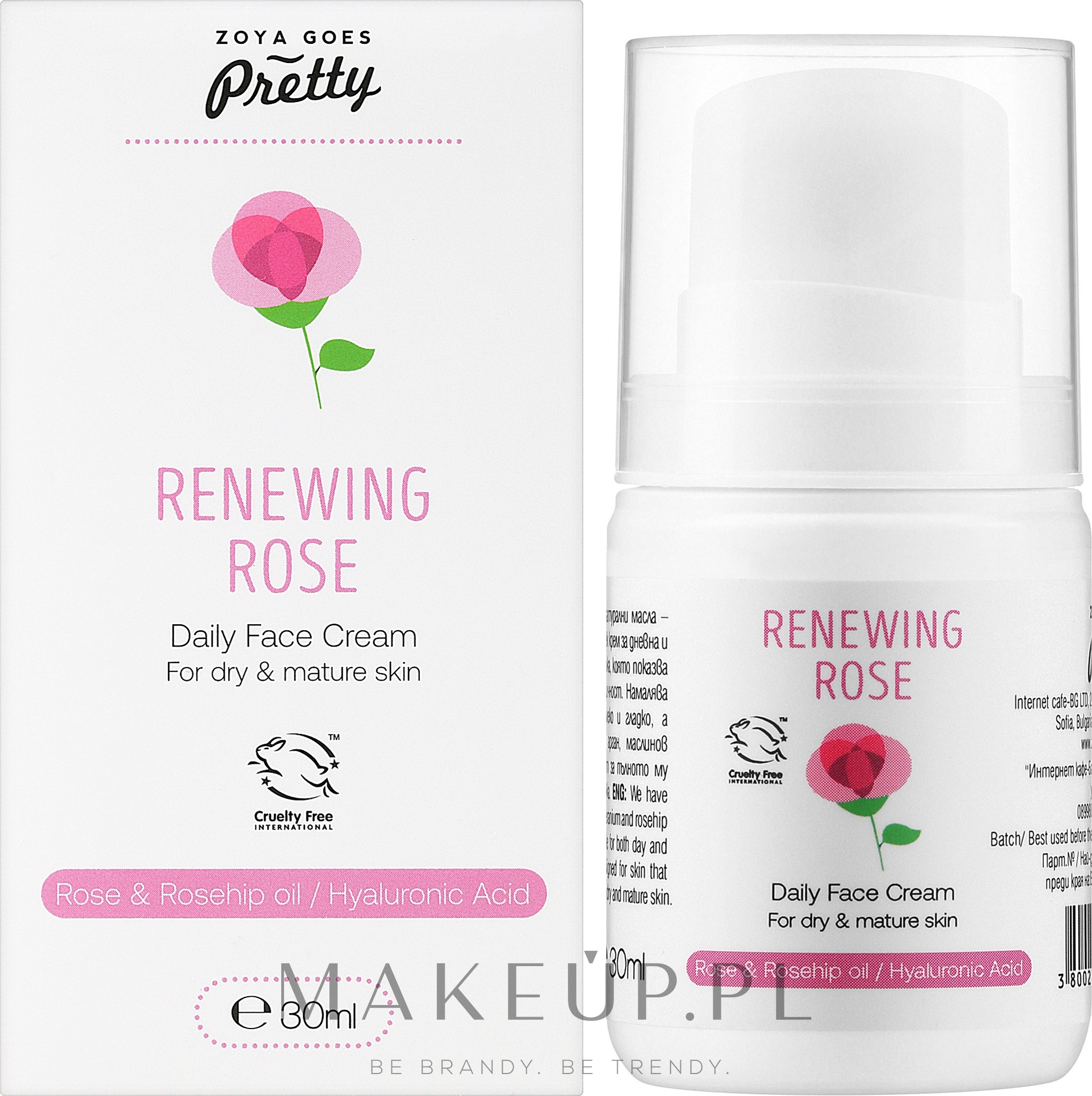 Odnawiający krem do twarzy na dzień z różą - Zoya Goes Renewing Rose Daily Face Cream  — Zdjęcie 30 ml