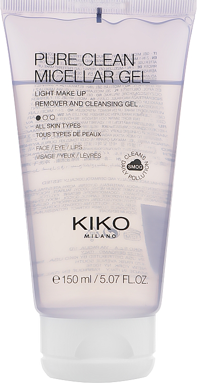 Oczyszczający żel micelarny do twarzy - Kiko Milano Pure Clean Micellar Gel