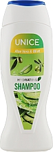 Szampon nawilżający z ekstraktami z aloesu i oliwek - Unice Hydrating Shampoo — Zdjęcie N1