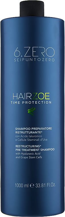 Naprawczy szampon do włosów - Seipuntozero Hairzoe Restorative Preparatory Shampoo — Zdjęcie N1
