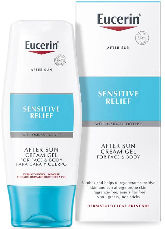 Kremowy żel do ciała i twarzy po opalaniu - Eucerin After Sun Creme-Gel for Sensitive Relief — Zdjęcie N1
